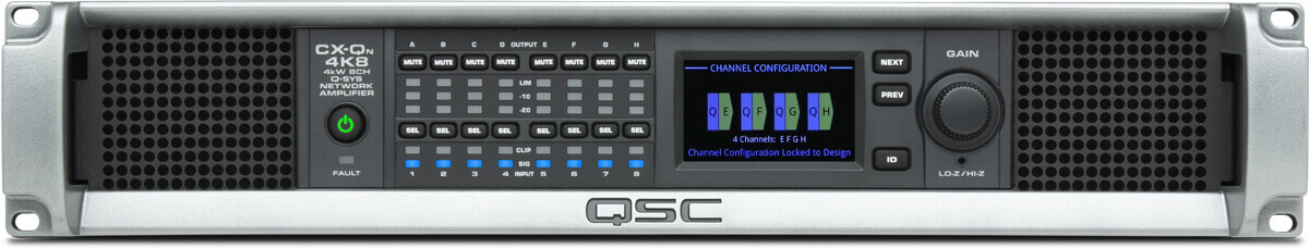 QSC CX-Q 4K8 Amplificador de red, 8 canales, 4000W